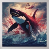 Epic Battle: Orca vs Kraken Poster - Unleash the P