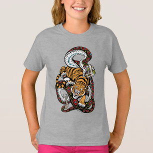 Epic Battle: Tiger vs. Snake Art T-Shirt