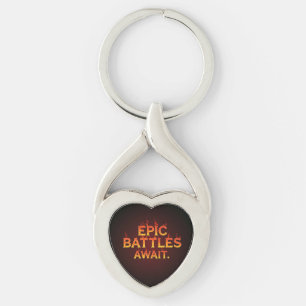 Epic Battles Await  Keychain