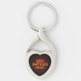 Epic Battles Await  Keychain