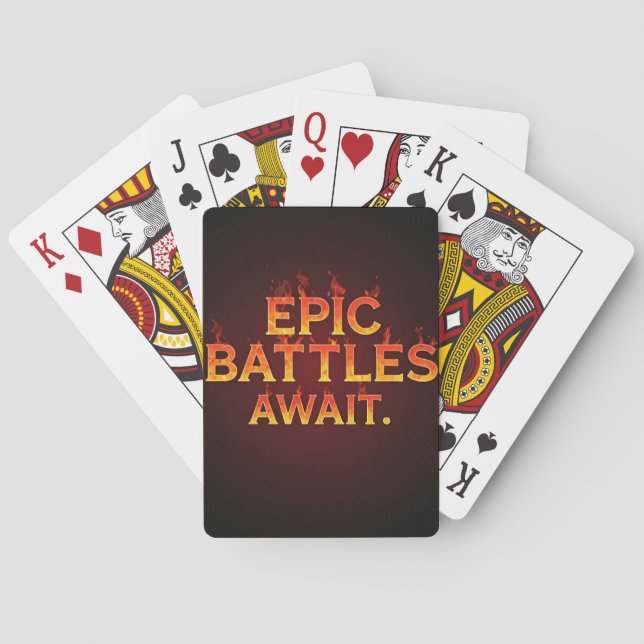 Epic Battles Await  Playing Cards (Back)