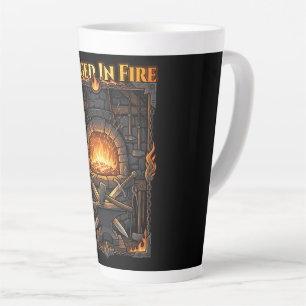 Epic Blacksmith Forge Anvil & Swords Fantasy Art Latte Mug