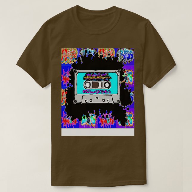epic blue cassette graffiti T-Shirt (Design Front)
