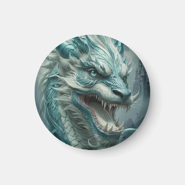 Epic Blue Storm Dragon  Magnet (Front)