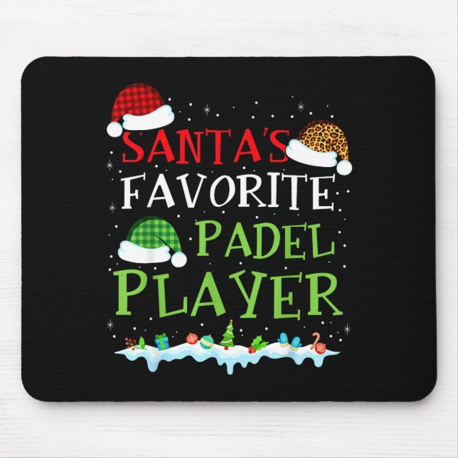 Epic Coach Favorite s Player Padel Santa Padel Fun Mouse Pad (Front)