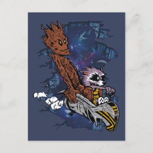 Epic Cosmic Adventure – Galactic Warrior and Rebel Postcard