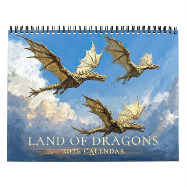 Epic Dragon Art Fantasy Calendar (Cover)