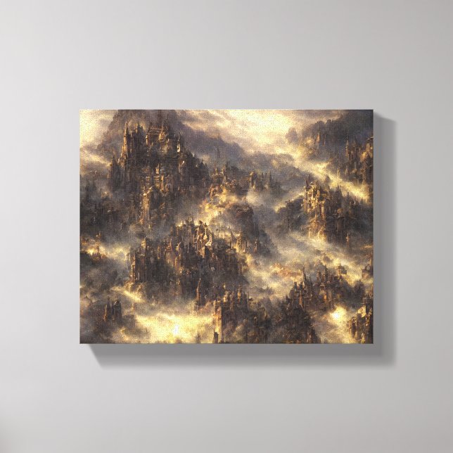 Epic eldin ring movie landscape canvas print (Front)