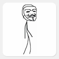 Epic Fail Guy Rectangle Stickers