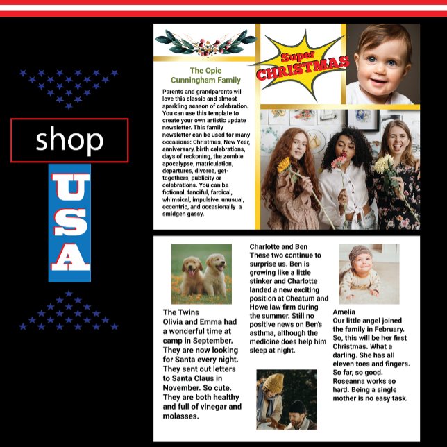 Epic Family Update Newsletter Christmas Fun Times  Flyer (Creator Uploaded)