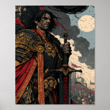 Epic Fantasy Warrior Knight with Runed