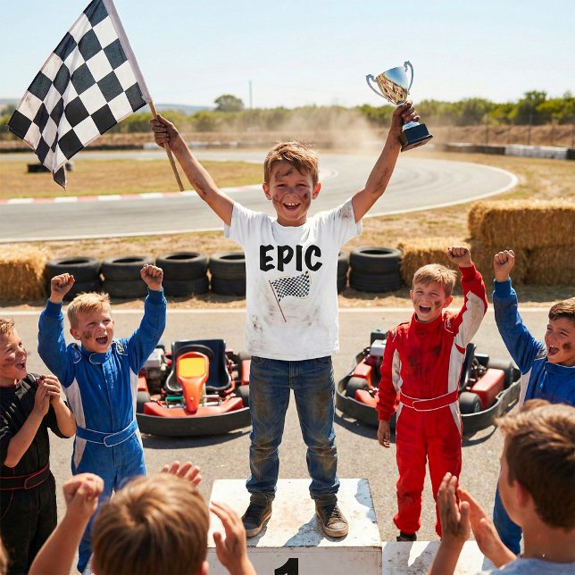 Epic Finish Line Checkered Racing Flag T-Shirt (Creator Uploaded)