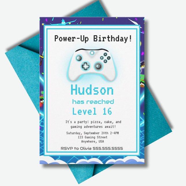 Epic Gamer Happy 16 Birthday Invite Critical Hit! (Creator Uploaded)
