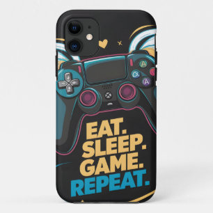 Epic Gaming Gear.  Eat. Sleep. Game. Repeat. Winge iPhone 11 Case