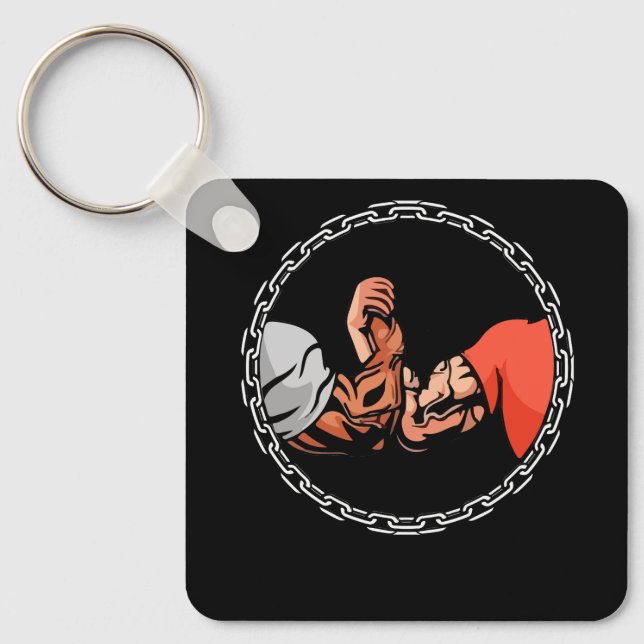 Epic Handshake Swole Bro Handshake Bodybuilding Fi Keychain (Front)
