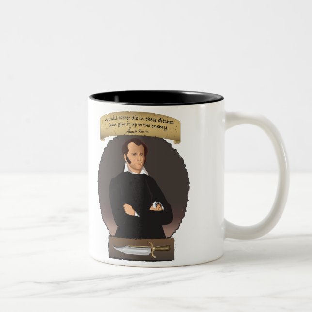 Epic Hero James Bowie! Two-Tone Coffee Mug (Right)