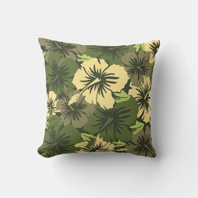 Epic Hibiscus Hawaiian Decorative Square Pillows (Front)