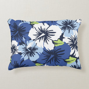 Epic Hibiscus Hawaiian Floral Aloha Shirt Print Accent Pillow