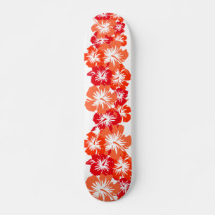 Epic Hibiscus Hawaiian Floral Aloha Shirt Print Skateboard