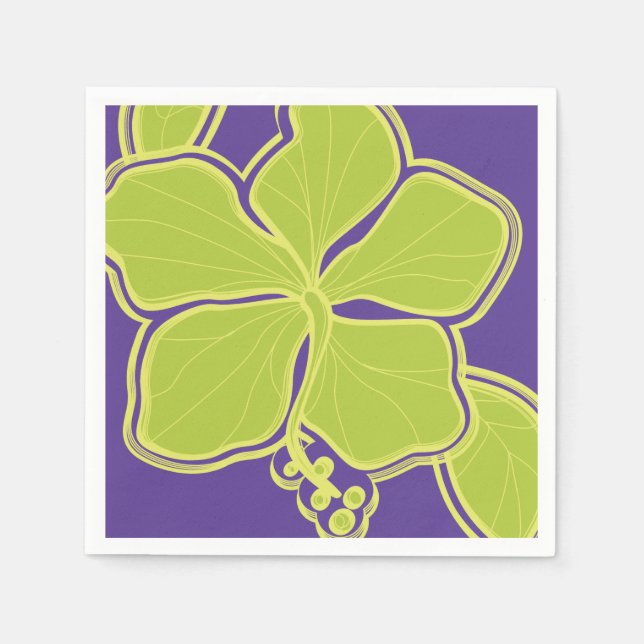 Epic Hibiscus Hawaiian Floral Napkin (Front)
