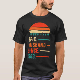 Epic Husband Since 1983 39 Years 39th Wedding Anni T-Shirt