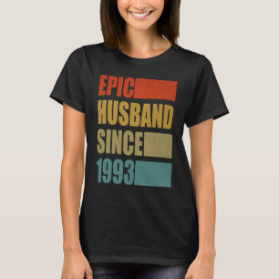 Epic Husband Since 1993 Vintage 28th Wedding Anniv T-Shirt