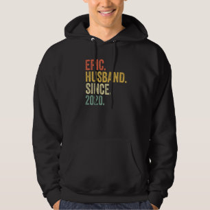 Epic Husband Since 2020 3 Years 3rd Wedding Annive Hoodie