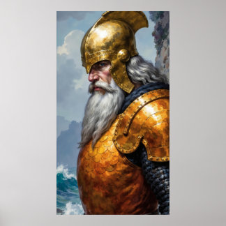 Epic Knight Viking Warrior Armour Poster