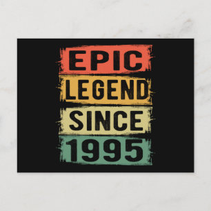 Epic Legend Since 1995 Vintage 1995 Birthday Gift Postcard