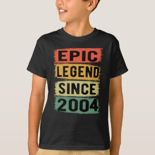 Epic Legend Since 2004 Vintage 2004 Birthday Gift T-Shirt