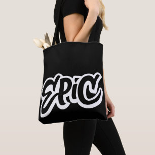 EPIC Lettering - Graffiti - Be Awesome Black Tote Bag