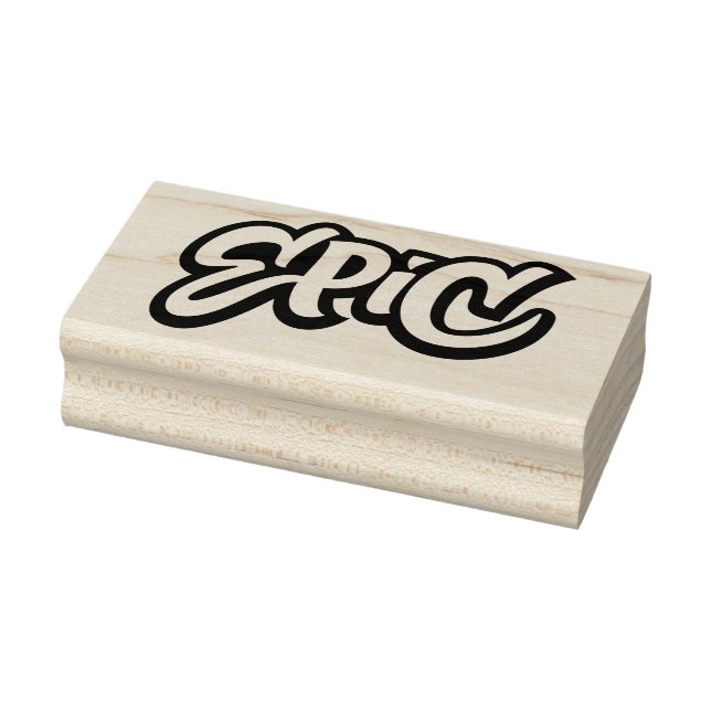 EPIC Lettering Graffiti Skateboard Cool Teacher Rubber Stamp (Stamp)