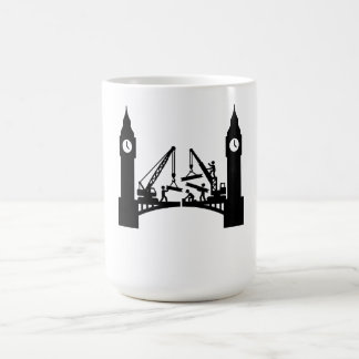 Epic london clock tower bridge construction coffee mug