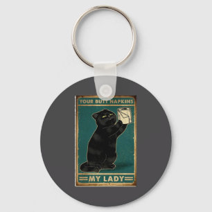 Epic napkins cat butt lady keychain