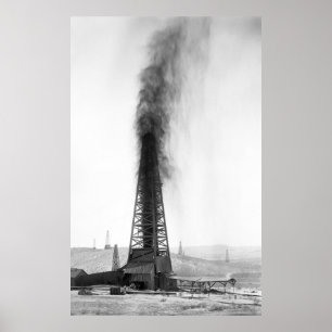EPIC OIL WELL GUSHER c. 1920 Poster