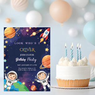 Epic Outer Space Kids Birthday  Invitation