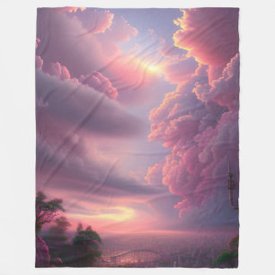 Epic Pink Summer Sky Fleece Blanket