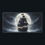 Epic Pirate Ship Moon Mouse Pad – Dark Ocean Pirat<br><div class="desc">Upgrade your desk setup with this epic pirate ship mouse pad featuring a mysterious vessel sailing across a dark ocean beneath a massive glowing moon. Surrounded by mist, waves, and a dramatic night sky, this design captures the spirit of pirate adventure and legendary sea voyages. The cinematic nautical artwork creates...</div>