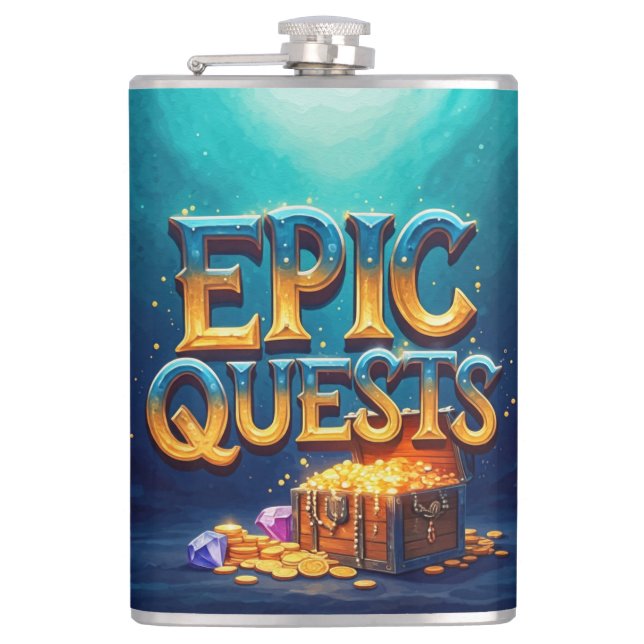 Epic Quests  Hip Flask (Front)