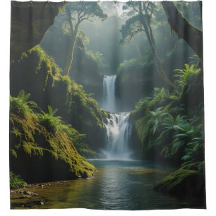 Epic Rainforest Cove Waterfall Painted
