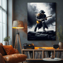 Epic Rock Guitarist Smoke Effect