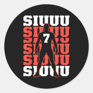 Epic s Soccer Fan Lovers Siuuuu Soccer Player Classic Round Sticker