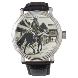 Epic Samurai Rider Manga Art Print Watch
