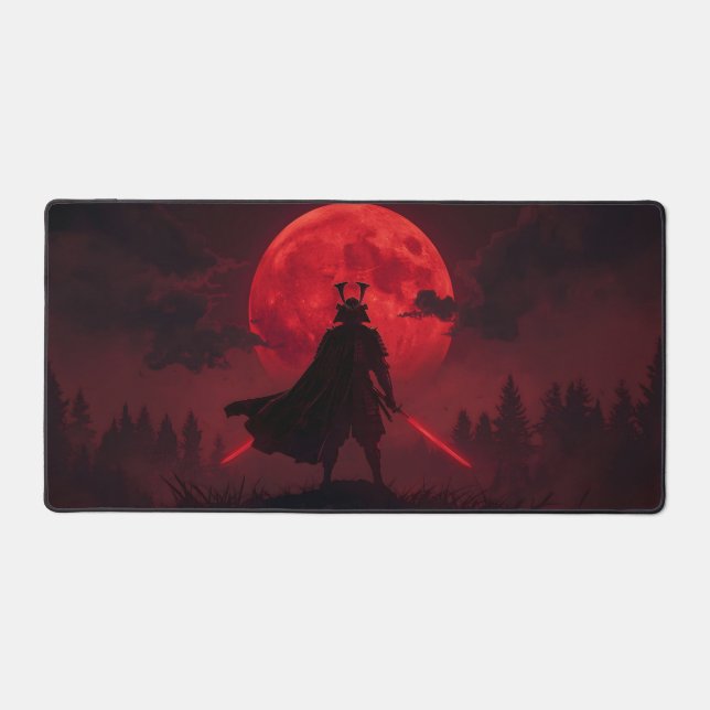Epic Samurai Silhouette Desk Mat (Front)