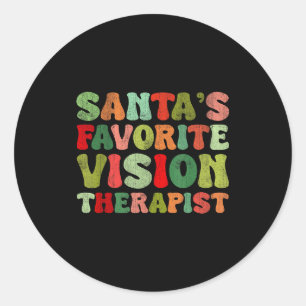 Epic Santa Therapist Favorite Vision Classic Round Sticker
