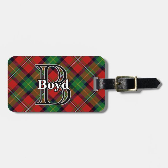 Epic Scotland Clan Boyd Tartan Luggage Tag (Front Horizontal)