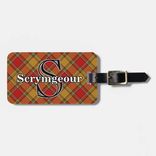 Epic Scotland Clan Scrymgeour Tartan Luggage Tag (Front Horizontal)