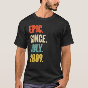 Epic Since July 2009 13 Year Old Gift 13th Birthd T-Shirt