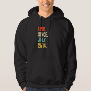 Epic Since July 2014 8 Year Old 8th Birthday Hoodie