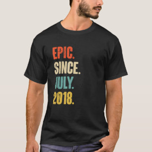 Epic Since July 2018 4 Year Old 4th Birthday T-Shirt